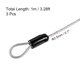 thumbnail image 2 of Cable de Seguridad 2.5mm x 1m/3.3ft con Recubrimiento para Cerradura de Equipaje con Doble Bucle, Claro, 3 Paquete, 2 of 5