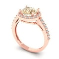 thumbnail image 2 of 1.86 ct Round Cut Natural Morganite Halo Engagement Ring for Women in 18K Rose Gold, 2 of 5