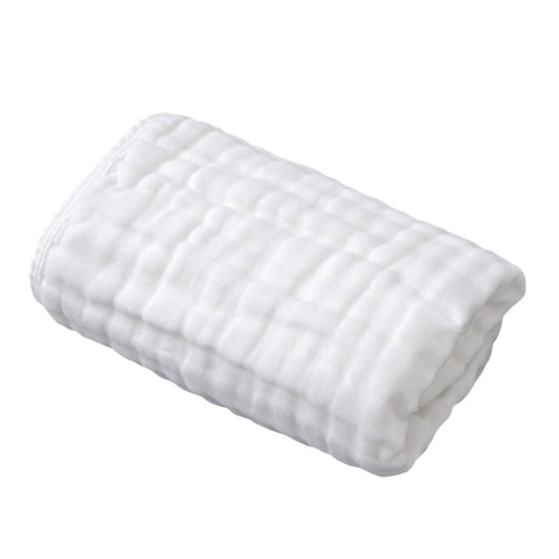 Toalla de baño de muselina para bebés, paquete de 1 unidad, 50 cm x 25 cm, toalla de algodón puro para bebés, toallas blancas para el baño, toallitas para hombres, toalla de mano de algodón