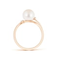 thumbnail image 6 of ANGARA Freshwater Cultured Pearl Bypass Split Shank Ring in 14K Rose Gold for Women | June Birthstone, Birthday, Anniversary, Jewelry Gift for Women | Pearl Ring, 6 of 7