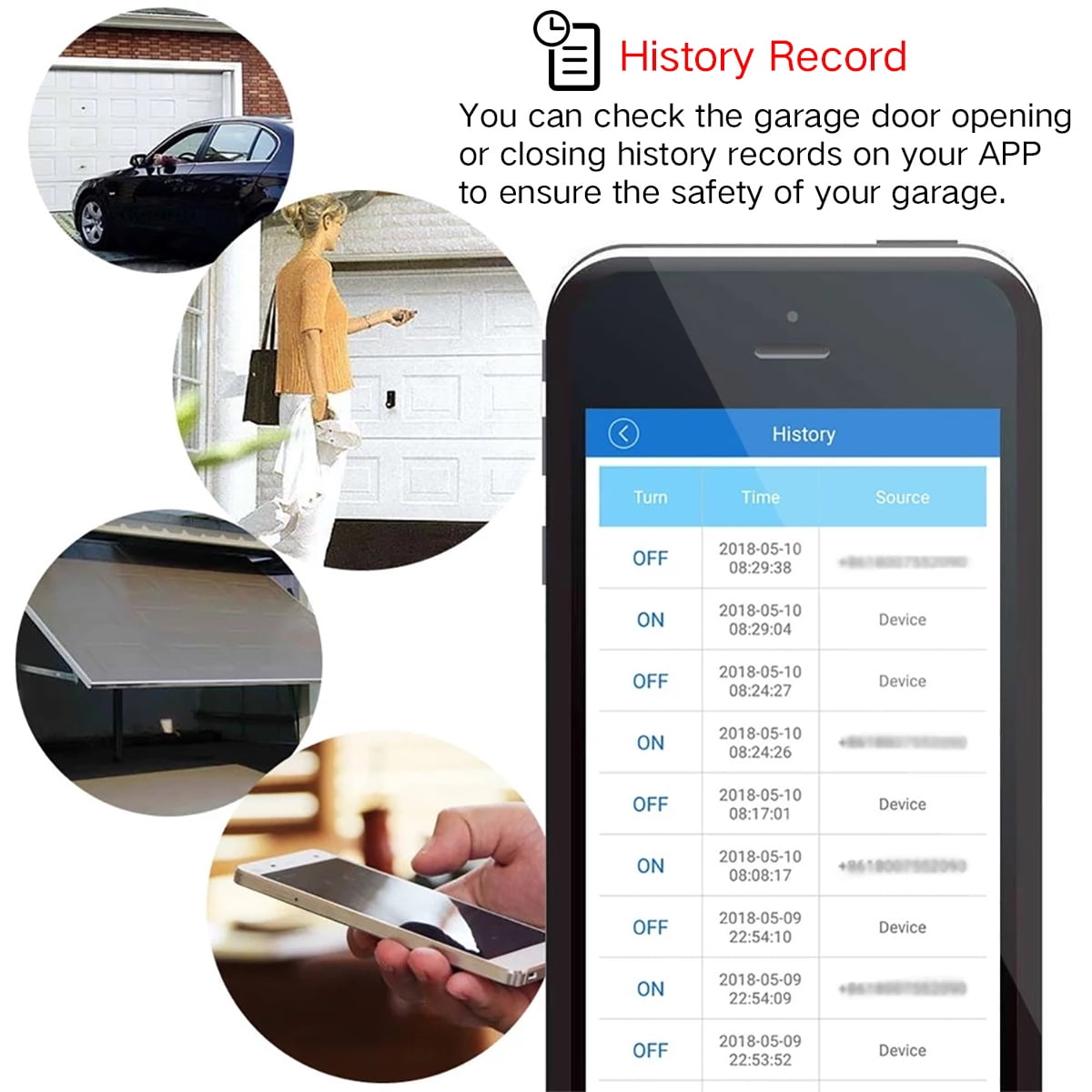 Garage Doors Openers Home Garden 2 4 Ghz Smart Phone Wi