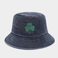thumbnail image 2 of MEICHEN St. Patrick's Day Bucket Hat for Women and Men Fashion Shamrock Embroidered Cotton Fishing Cap Unisex Sun Hats, 2 of 5