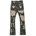 thumbnail image 4 of GFTD LA Los Angeles Men's Skinny Stacked Flared Distressed Rip Camo Denim Jeans (29, OG Camo), 4 of 4