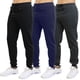 thumbnail image 1 of Galaxy by Harvic Paquete de 3 Pantalones Deportivos Ajustados de Forro Polar para Hombre (S-2XL), 1 of 5