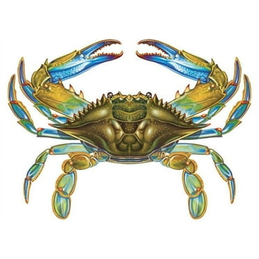 Blue Crab Porcelain Swimming Pool Mosaic 11" x 8"