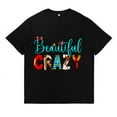 thumbnail image 2 of Beautiful Crazy Western Graphic Tees for Womens Western Short Sleeve Print T Shirt Casual Tops for Daily Outfits Black,L, 2 of 6