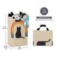 thumbnail image 2 of Yayeee Freestanding Laundry Hamper with Handle Collapsible Large Storage Basket for Clothes, Beige Cat Rainbow, 2 of 7