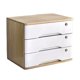 thumbnail image 1 of Organizador de escritorio de madera for encimera de 3 niveles con cajones con cerradura, archivador de almacenamiento, 1 of 9