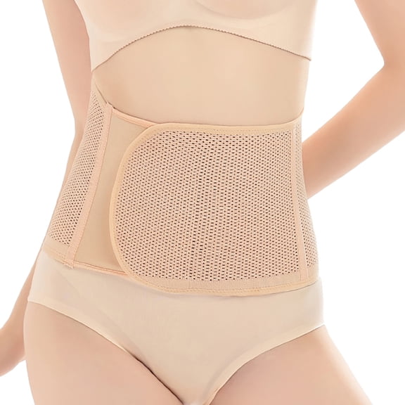 Xfvqtps Postpartum Girdle C-Section Recovery Belt Mesh Breathable Belly Wrap Belly Band Shapewear Khaki