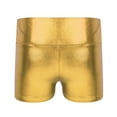 thumbnail image 2 of Zaldita Girls Shiny Metallic Dance Shorts Ballet Yoga Booty Shorts Gymnastic Tumbling Short Bottoms Gold 4, 2 of 6