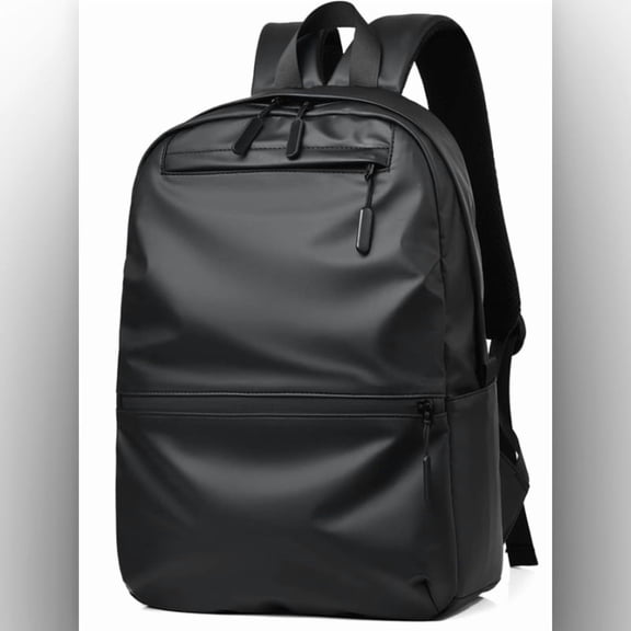 Sleek Black Water-Resistant Laptop Backpack - Durable Daypack for Work, Travel & Daily Use