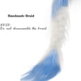 thumbnail image 5 of Women's Hats & Caps Furry Animal Ear Braided Plush Warm Winter Cosplay Hat Winter Hats for Women Blue One Size, 5 of 6