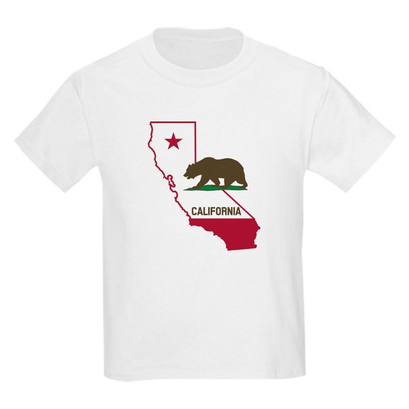CafePress - CALI STATE W BEAR T Shirt - Light T-Shirt Kids XS-XL