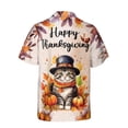 thumbnail image 2 of Happy Thanksgiving American Shorthair Welcome Thankful Fall Autumn Pumpkin Hawaiian Shirt Breathable Summer Unisex Merch Cat Lover Kitten Owner Gifts - 02021, 2 of 6