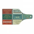 thumbnail image 1 of Saying Cutting Board, Illustration of Uplifting Messages Words Life Wisdom Art Success Themed Art, Tempered Glass Cutting and Serving Board, Wine Bottle Shape, Beige Green Red, by Ambesonne, 1 of 1