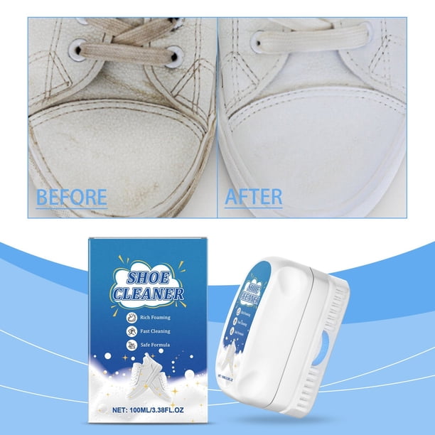 Limpiadores domésticos Limpiador de calzado deportivo Zapatos blancos Zapatos de espuma Limpia rápidamente las manchas No daña la parte superior Con un cabezal de cepillo 100 ml Detergentes Detergente