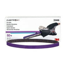 3M 3M™ Cubitron™ II File Belt, 33446, 80 , 1/2 in x 18 in (12.7 mm x 457.2 mm), 10 belts per carton, 5 cartons per case