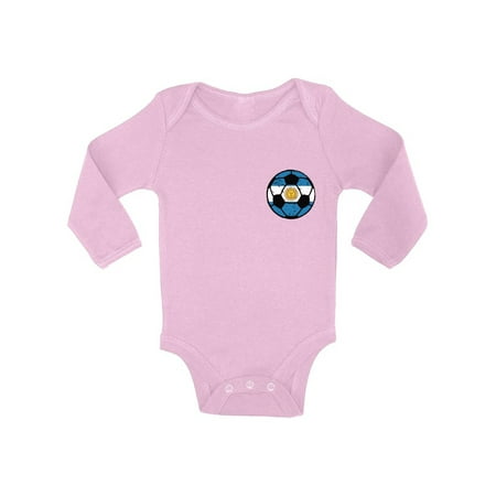 

Awkward Styles Argentina Soccer Long Sleeve Baby Bodysuit Argentina One Piece Top for Baby Argentinian Baby Bodysuit Argentina Flag Bodysuit for Baby Boy Argentina Soccer Ball One Piece for Baby Girl
