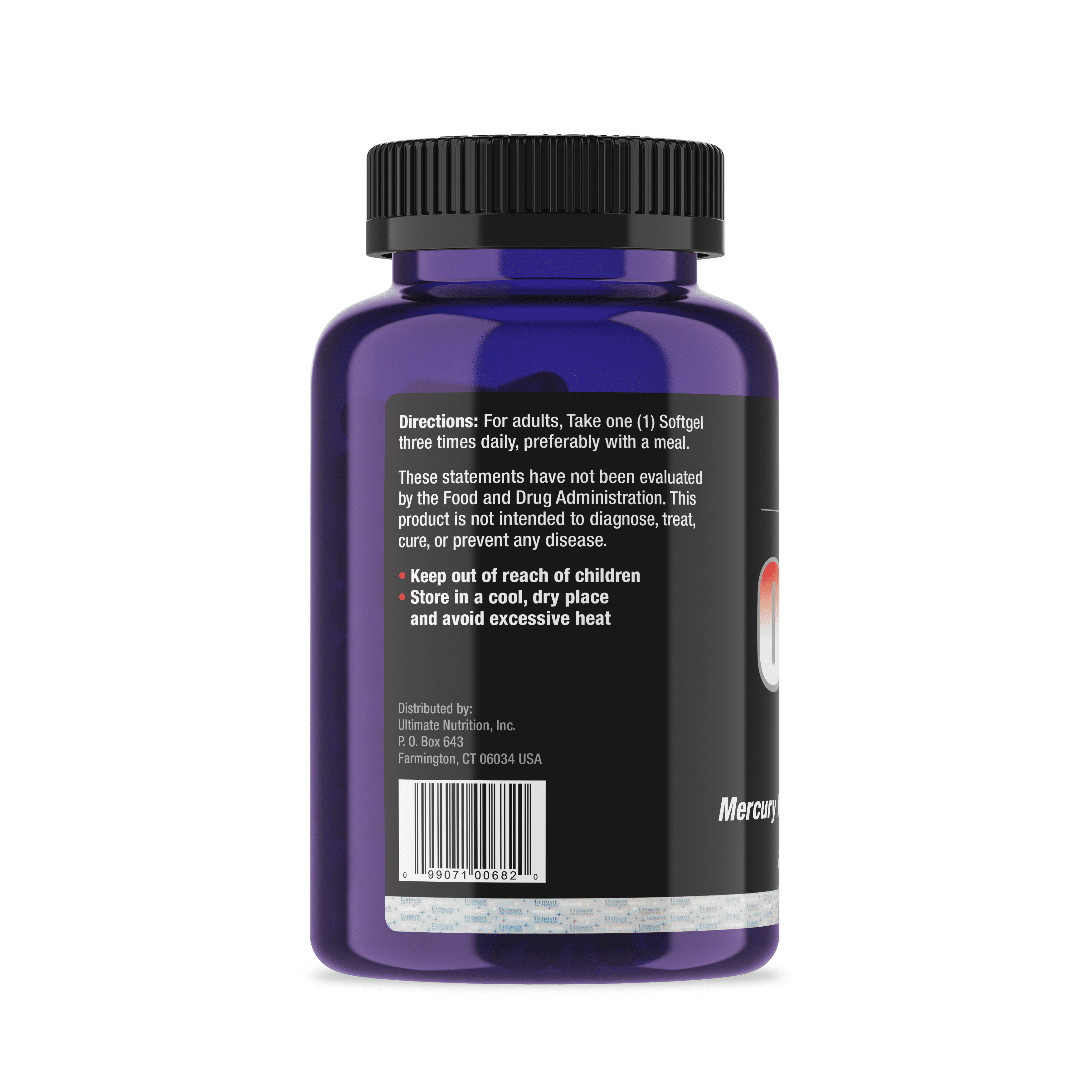 Ultimate Nutrition Omega 3 Fish Oil Supplement, 1000mg, 180 Softgels