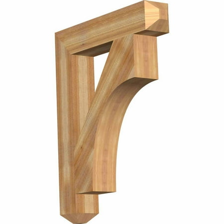 

Ekena Millwork 6 W x 34 D x 42 H Westlake Craftsman Rough Sawn Bracket Western Red Cedar