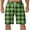 Z8-Green, variant on Leesechin Men's Cotton Pajamas Shorts Plaid Printed Soft Pjs Short Cool Thin Comfy Casual Drawstring