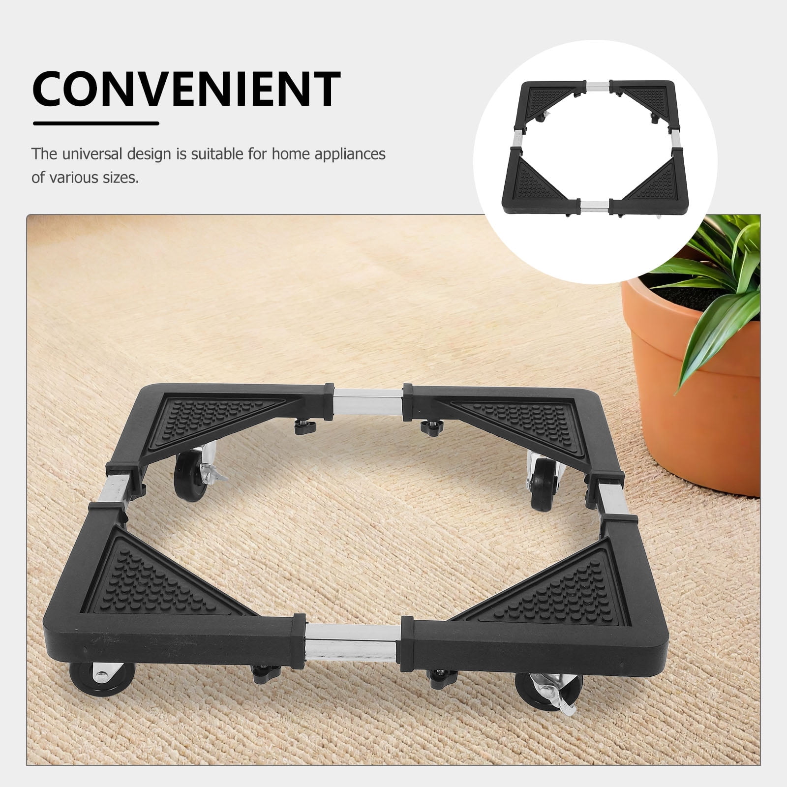 LOLIPPYY Adjustable Washing Machine Stand with Heavy-Duty Wheels for Easy Appliance Mobility and Stability