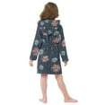 thumbnail image 4 of FORMRS Niños Bathrobe Unisex Hooded Robe Soft Plush Pajamas Sleepwear, Size 10-12T, Starry Fireworks Pattern, 4 of 7