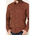 thumbnail image 3 of Brothers And Sons Men's Borden Everyday Plaid Print Long Sleeve Button Down Orange Small, 3 of 4