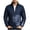 Navy, variant on Men Stand Collar Puffer Jacket Full Zip Packable Quilted Outerwear Zipper Side Pockets Warm Casual Coat for Daily Commute Travel Camping Cold Weather Outdoor Wear Gray XL
