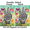 thumbnail image 5 of Peace Love Floral Flowers Spring Watercolor Art Garden Yard Flag 12 x 18 Inch, Double Sided Outdoor Decorative Welcome flags Banners for Home House Lawn Patio, 5 of 5