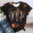 thumbnail image 4 of T-Shirt à Manches Courtes Imprimé Graphique Grande Taille Col Rond Confortable Décontracté pour Femmes, 4 of 5