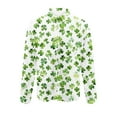thumbnail image 5 of BLTIBY 2025 St. Patrick's Day Shirt for Men Button Down Irish Shamrock Printed Long Sleeve Lapel Shirts Casual Loose Fit Tops Green 4 L, 5 of 5