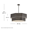 thumbnail image 4 of 46995BX Hinkley Lighting Facet - 60W 12 LED Medium Convertible Chandelier-14.75 Inch Tall and 38 Inch Wide-Black Oxide Finish, 4 of 10