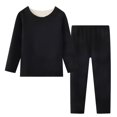 thumbnail image 3 of YOUYEDIAN Base Layer Foy Boys Warm 2 Piece Fleece Lined Thermal Underwear Set Fall Winter Long Sleeve Crewneck Tops Kids Comfy Soft Pants, 3 of 5