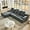 Grey, variant on 110" Cloud Modular Sectional Sofa, Modern L Shaped Velvet Boneless Couch with Left Facing Chaise, Resilient Foam Compressed Couches with Deep Seat for Living Room, No Assembly Required, Green