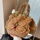 thumbnail image 5 of Bolsos de hombro de playa de verano Bolso de mano tejido para mujer ahuecado para viajes (caqui) Sywqhk Para Estrenar, 5 of 8