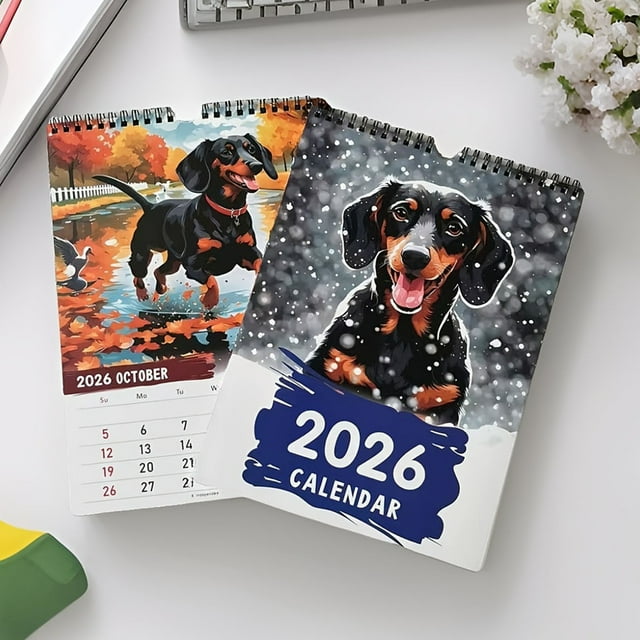 QTOCIO Calendrier Teckel 2026