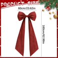 thumbnail image 3 of 1 Pack 23.6 x 63 Inches Christmas Large Bows,Wine | Halloween Tree Topper Bow Decor, Giant Christmas Front Door Bows for Home Wreath Wall Backdrop Party, 3 of 6