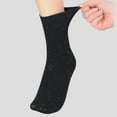 thumbnail image 6 of Women's Chic Style Solid Speckled Crew Socks Non Slip Cotton for Casual 2 Pairs - Black, 6 of 6
