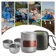 thumbnail image 2 of Juego de Té , Tetera de Viaje con 3 Tazas, Tazas de Té y Almacenamiento de Té, Juego de Té Portátil con Estuche, Tetera de Viaje de Doble Capa, 2 of 5