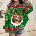 thumbnail image 1 of Blusas y camisas de manga larga con cuello redondo para niños Estampados navideños de manga larga Casual Suelto Forro polar para mayor calidez Sudadera con capucha de manga larga con cuello redondo pa, 1 of 4