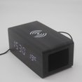 thumbnail image 5 of Reloj Despertador De Carga Inalámbrica Reloj Despertador Con Altavoz Bluetooth De Madera Scienceny EL014330-01, 5 of 5