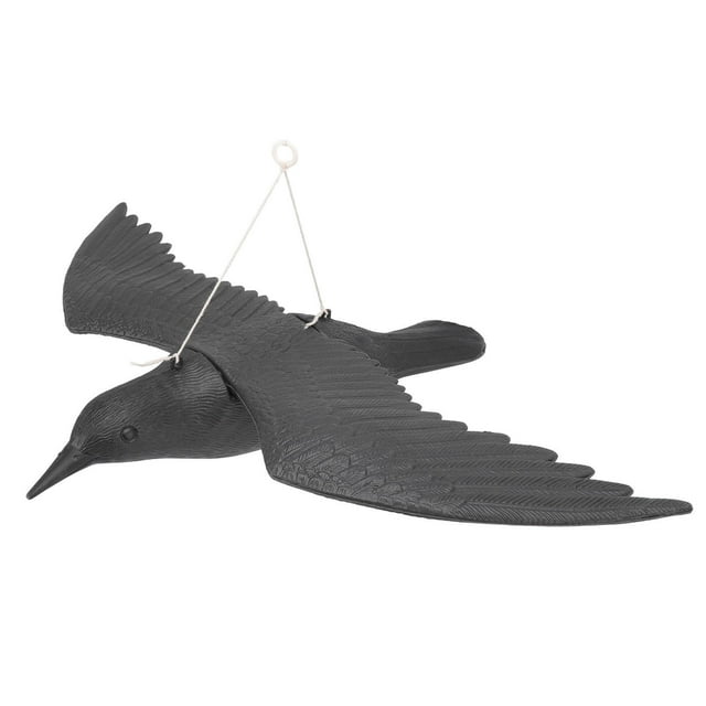 Simulation Crow Vivid Lifelike Waterproof Crow Decoration Plastic Crow Decoy for Outdoor Garden Courtyards