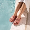 thumbnail image 4 of Cushionaire Fame Pillow Recovery Sandals for Women, Adjustable Double Buckle Waterproof EVA Cloud Slides for Women, 4 of 22
