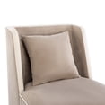 thumbnail image 5 of EUROCO Upholstered Accent Chair,Single Velvet Sofa Chair with Pillow,Lounge Seat and Wood Legs,Tan, 5 of 8