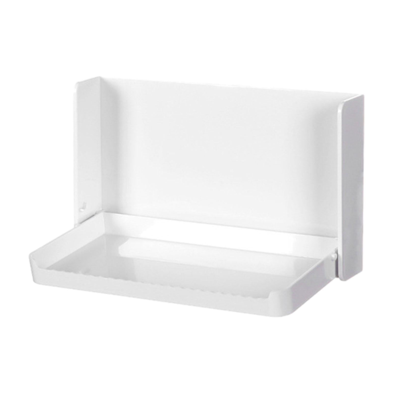 FashionCha Shelves Foldable Wall Shelf 90 degree Fold up Small Self Sticky Shelves Punch Bracket