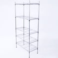 thumbnail image 5 of 5-Shelf Storage Rack Rectangle Carbon Steel Metal Assembly, Silver Gray, 5 of 15