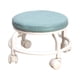 thumbnail image 5 of Taburete de asiento de rodillo bajo, taburete de rueda de polea, taburete giratorio de 360 degree, taburete pequeño y cómodo para pedicura, taburete para Azul perfecl Asiento rodante bajo, 5 of 8