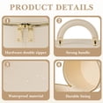 thumbnail image 3 of Linkidea Round Insulated Lunch Box, Hard Shell Waterproof Lunch Storage Box with Hand Strap, Compatible with 20 oz Crock Pot (Beige), 3 of 6