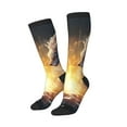 thumbnail image 2 of Bingfone Compression Socks for Women and Men Long Socks for Running Athletic Cycling Nurse-Red And White Flame Fox, 2 of 8